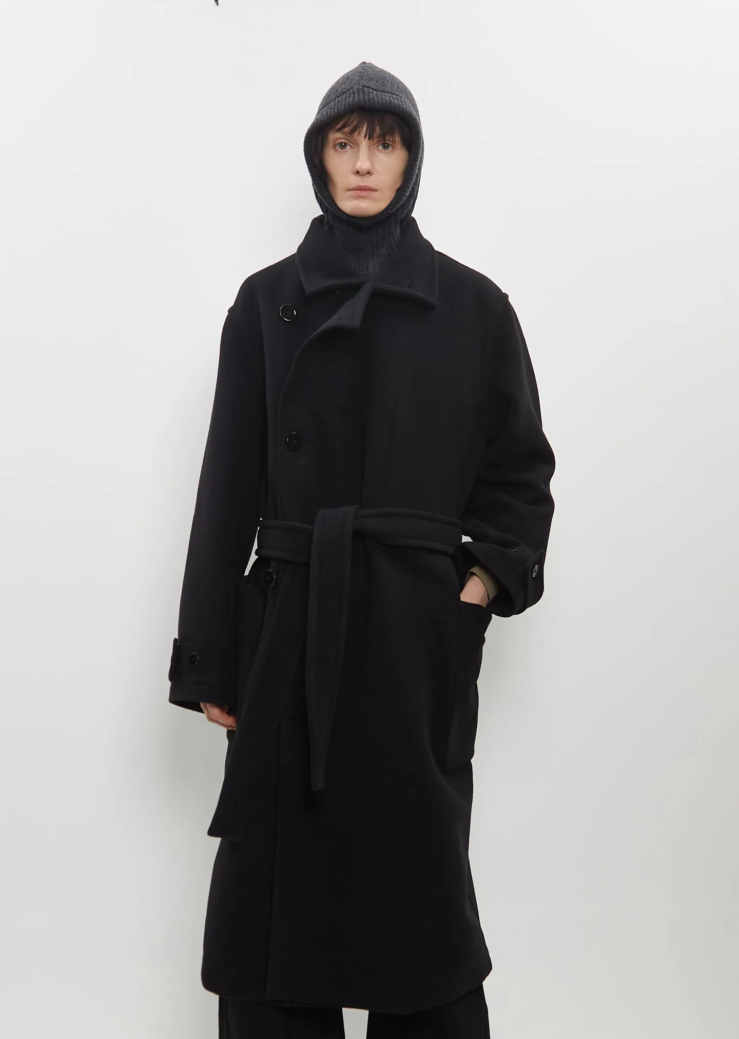 Anthracite Mélange Lambswool Hood