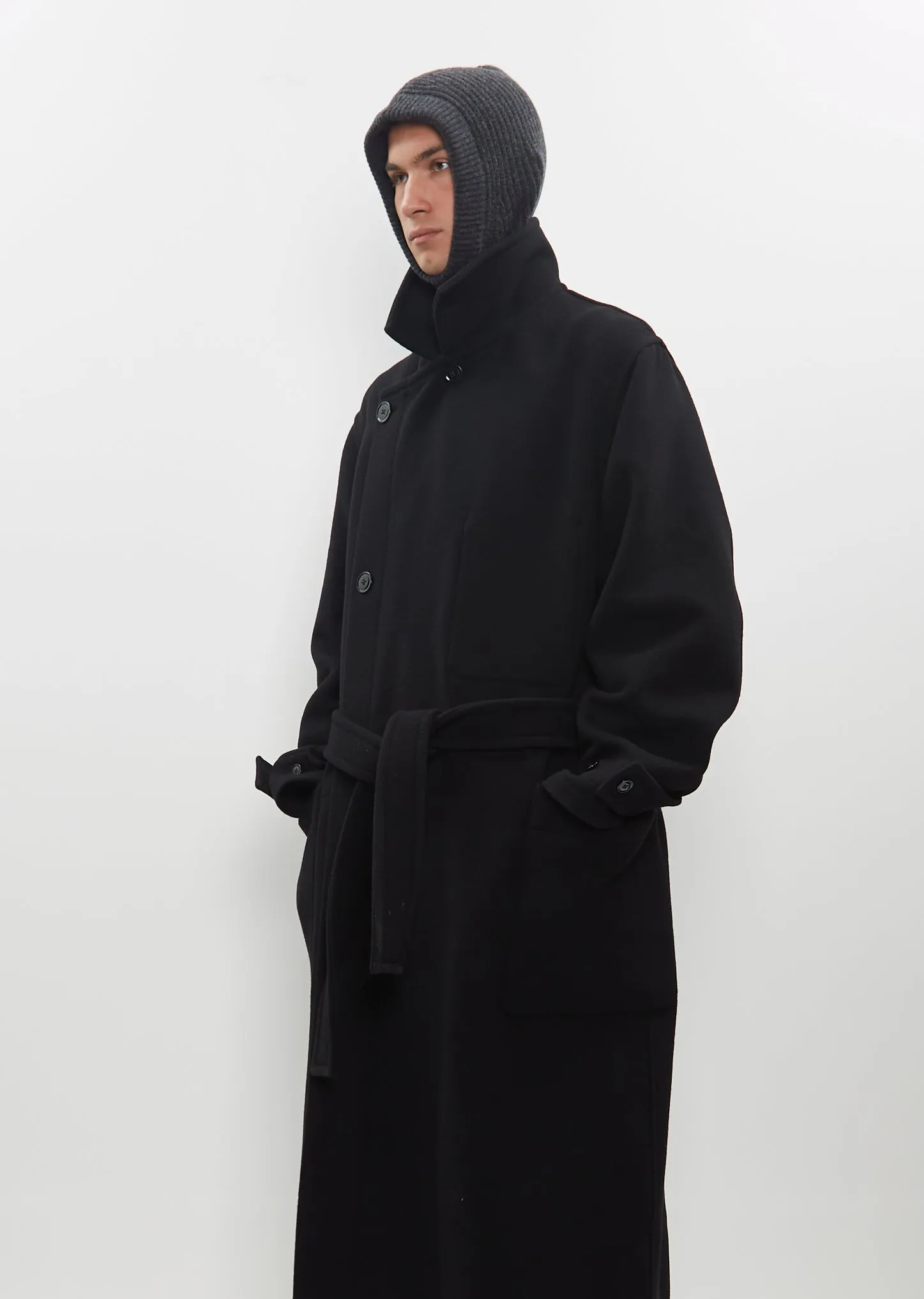 Anthracite Mélange Lambswool Hood