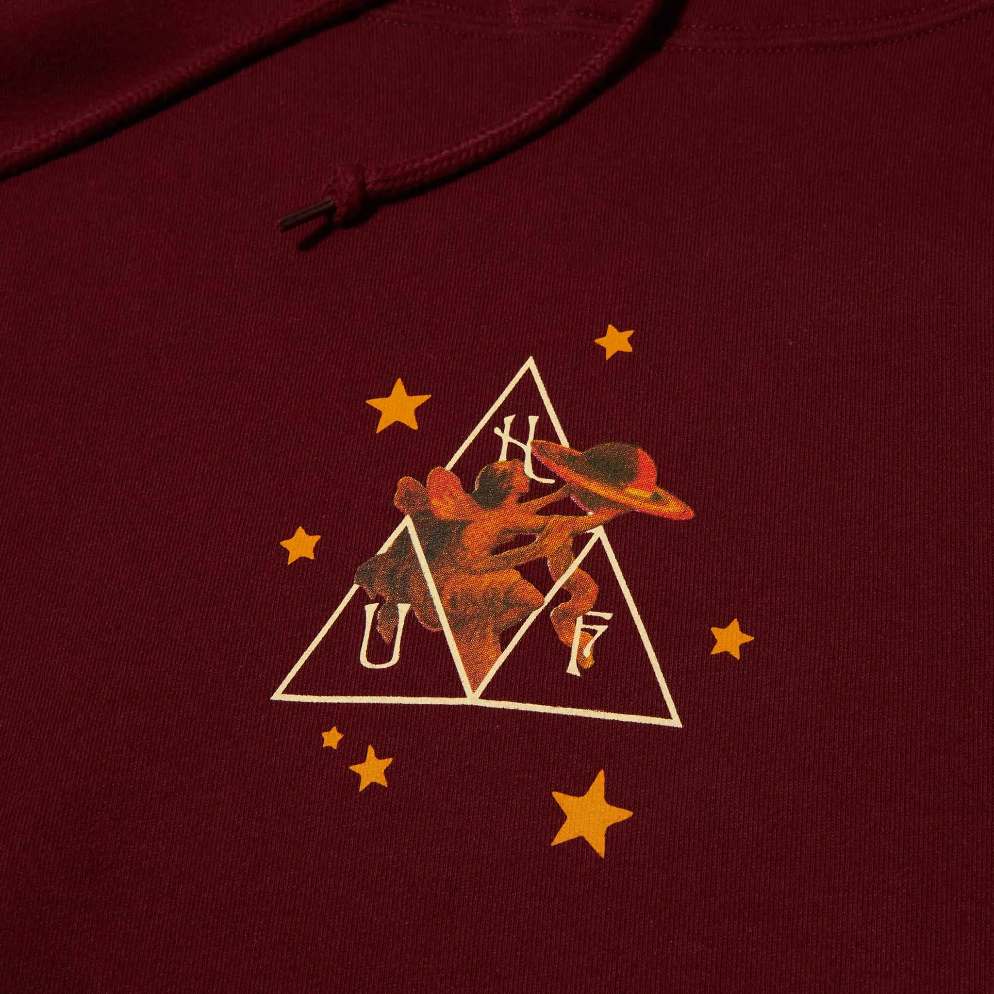 Huf - Infinite Star Girl Pullover Hooded Sweatshirt - Deep Wine