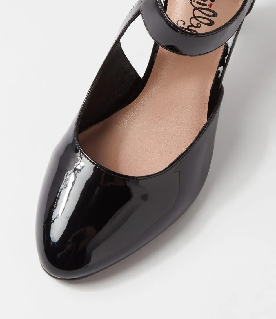 I LOVE BILLY Inori W Black Patent Pu Heels