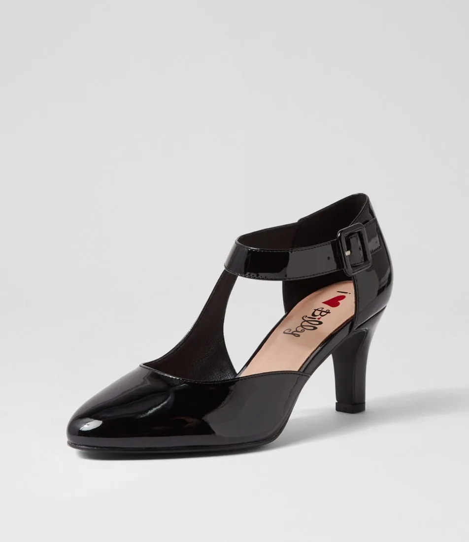 I LOVE BILLY Inori W Black Patent Pu Heels