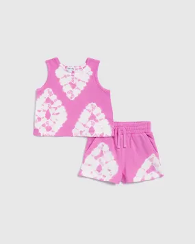 Infant Girl Topaz Tie Dye Short Set