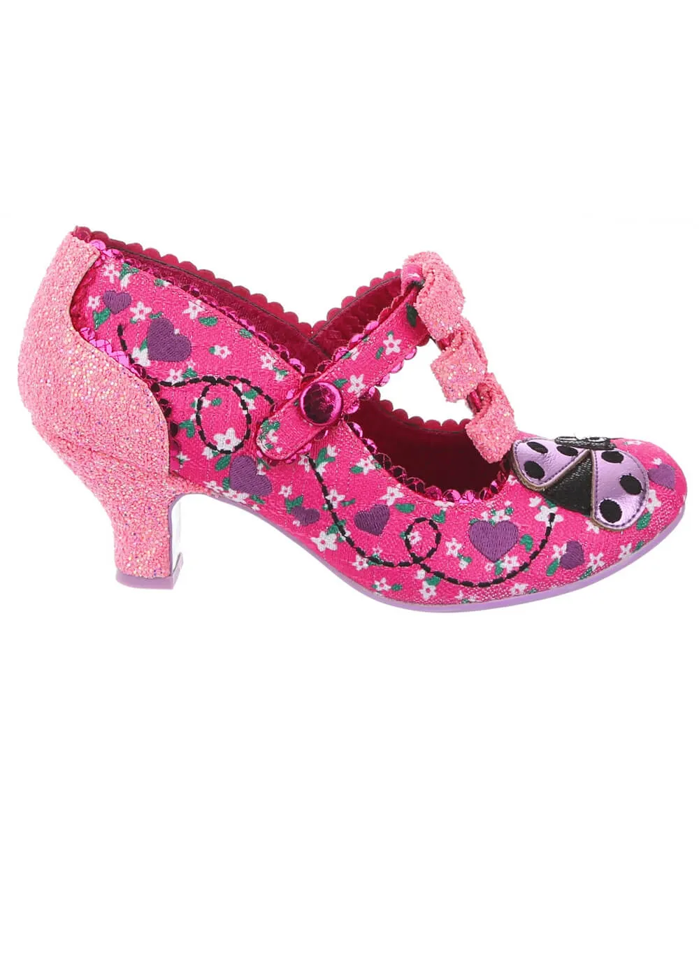 Irregular Choice Pink Ladybug 50's Style High Heel Shoes