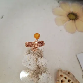 Carnelian Wire Wrapped Ring by Island Girl Art