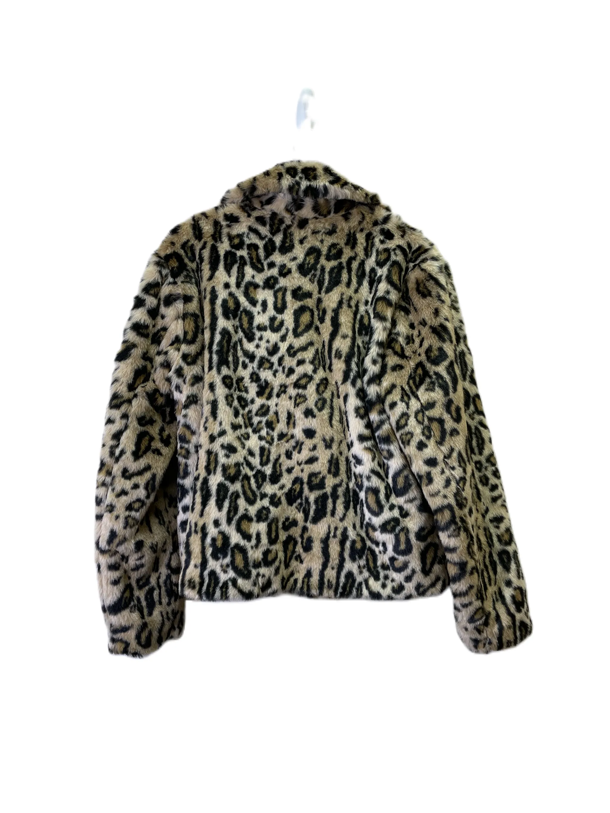 Jacket Faux Fur & Sherpa By Jessica Simpson In Animal Print, Size: L