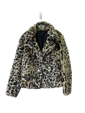 Jacket Faux Fur & Sherpa By Jessica Simpson In Animal Print, Size: L