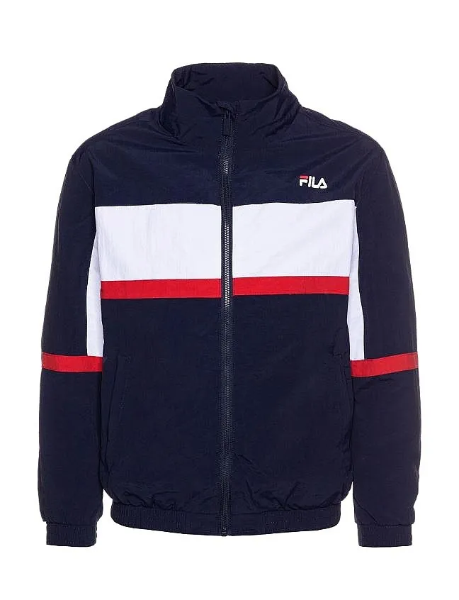 jacket Fila Kayan Wind - Black Iris/Bright White/True Red - unisex junior