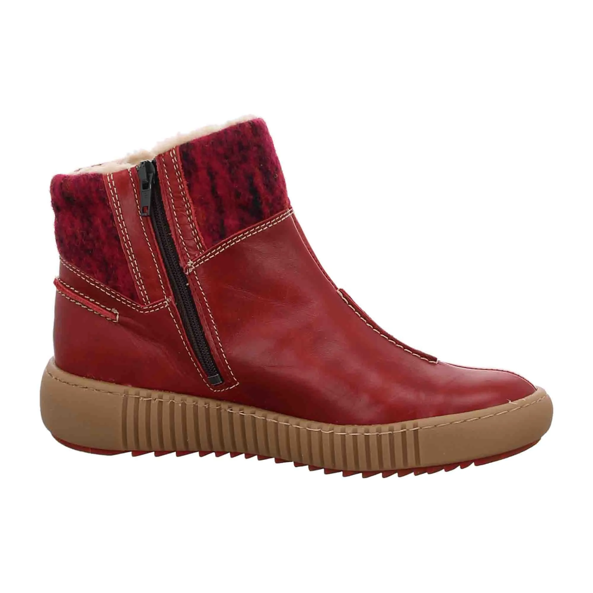 Red Josef Seibel Ankle Boots Women Comfort.