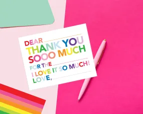 Colorful Thank You Card - Joyful Prints - Rainbow Theme