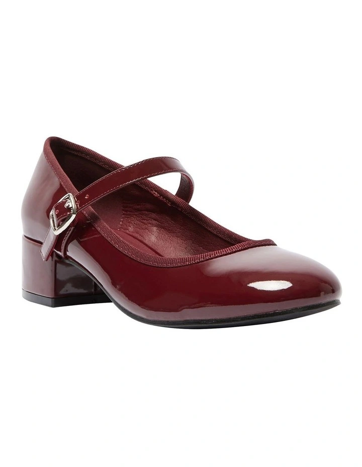 Juliet Heeled Pumps in Cherry Patent