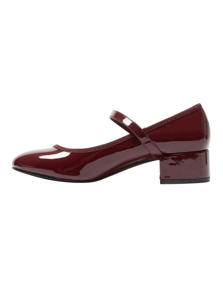 Juliet Heeled Pumps in Cherry Patent