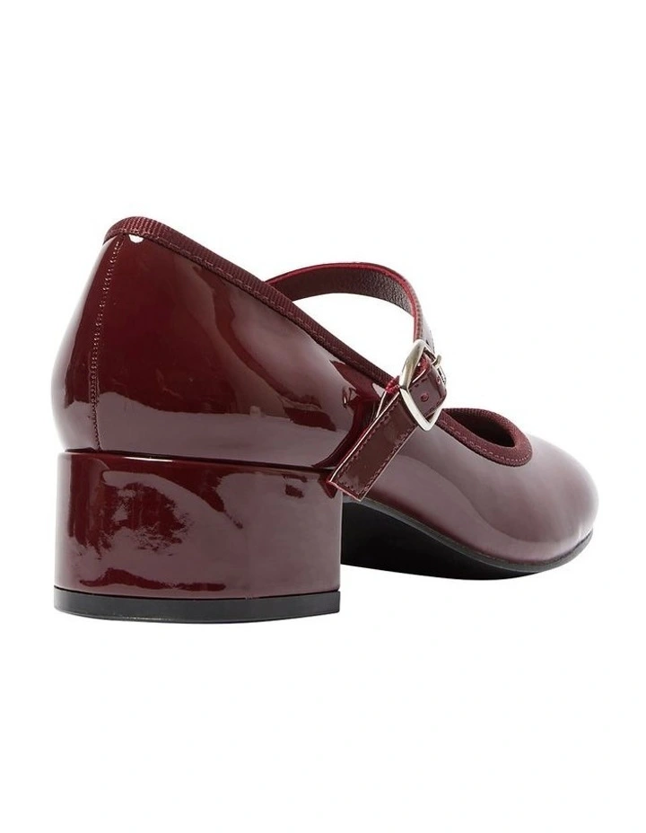 Juliet Heeled Pumps in Cherry Patent