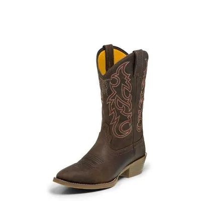 Justin Men's Dierks Dusk Brown Pull-On Western Boots 2570