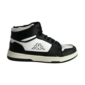 Kappa 361L8GW Logo Basin Sneakers High-Top Unisex Black White