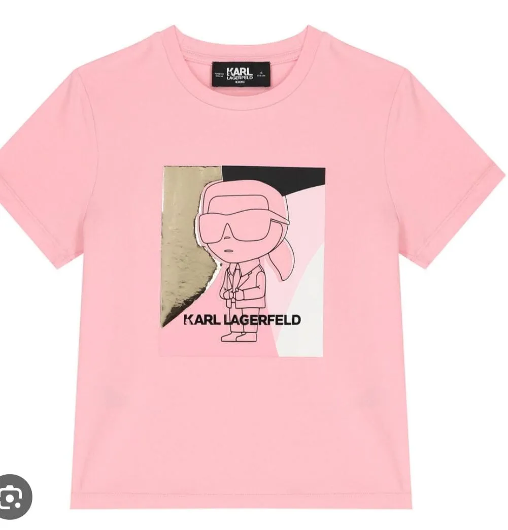 Pink Girl Logo Karl Lagerfeld T-Shirt