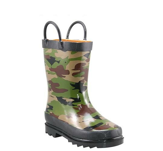 Kid's Camo Rain Boot in Green