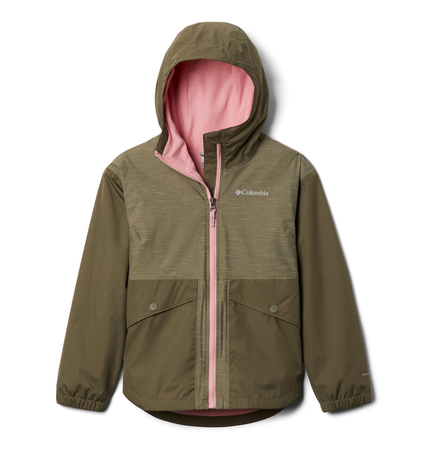 Kid's Rainy Trails™ Fleece Lined Jacket in Stone Green/Stone Green Slub