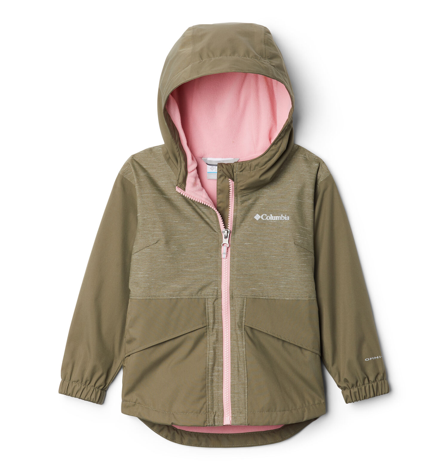 Kid's Rainy Trails™ Fleece Lined Jacket in Stone Green/Stone Green Slub