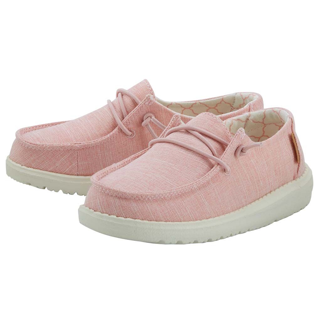 Kid's Wendy Youth Linen Moc in Cotton Candy 