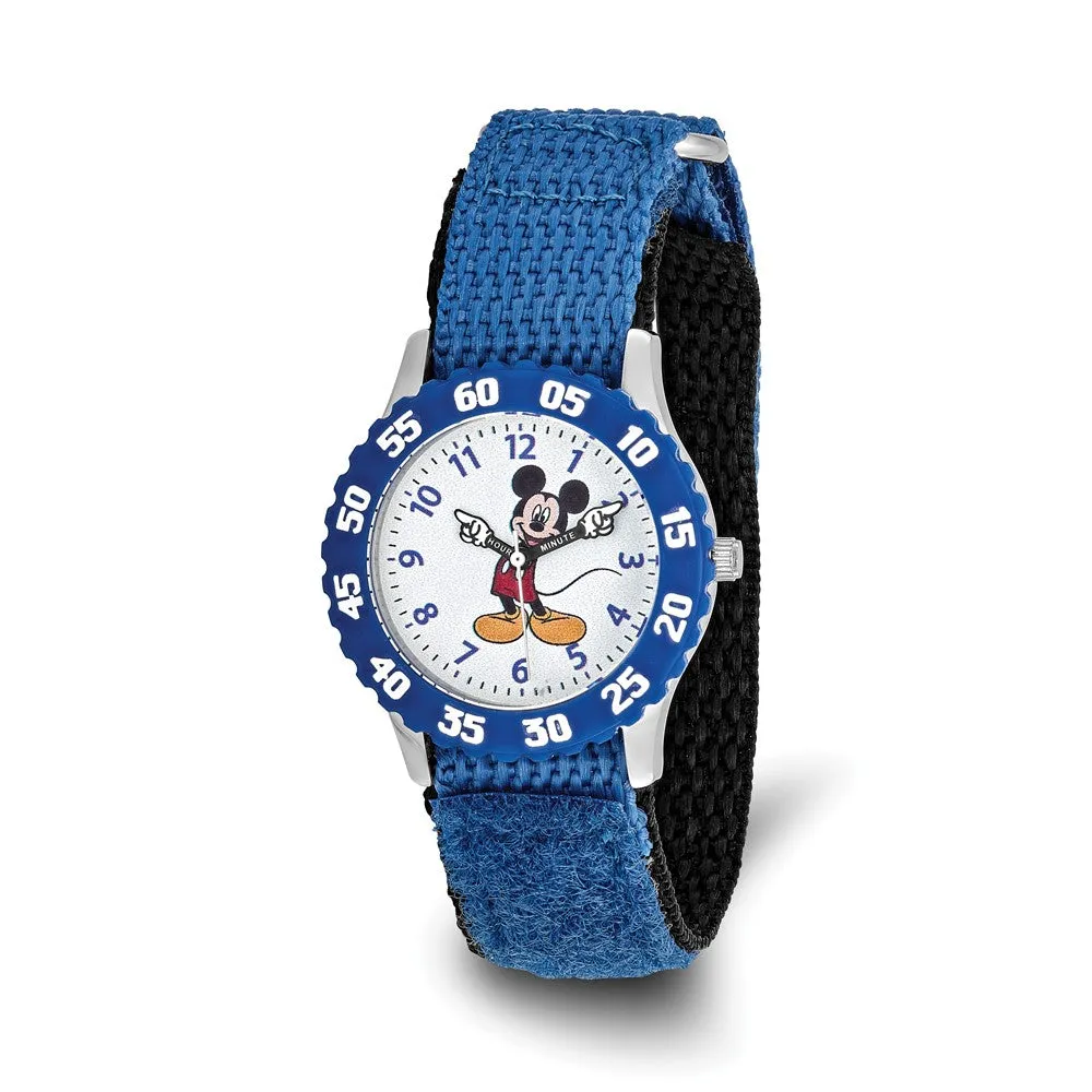 Kids Mickey Mouse Watch with Blue Strap - Time Teacher Boys Disney