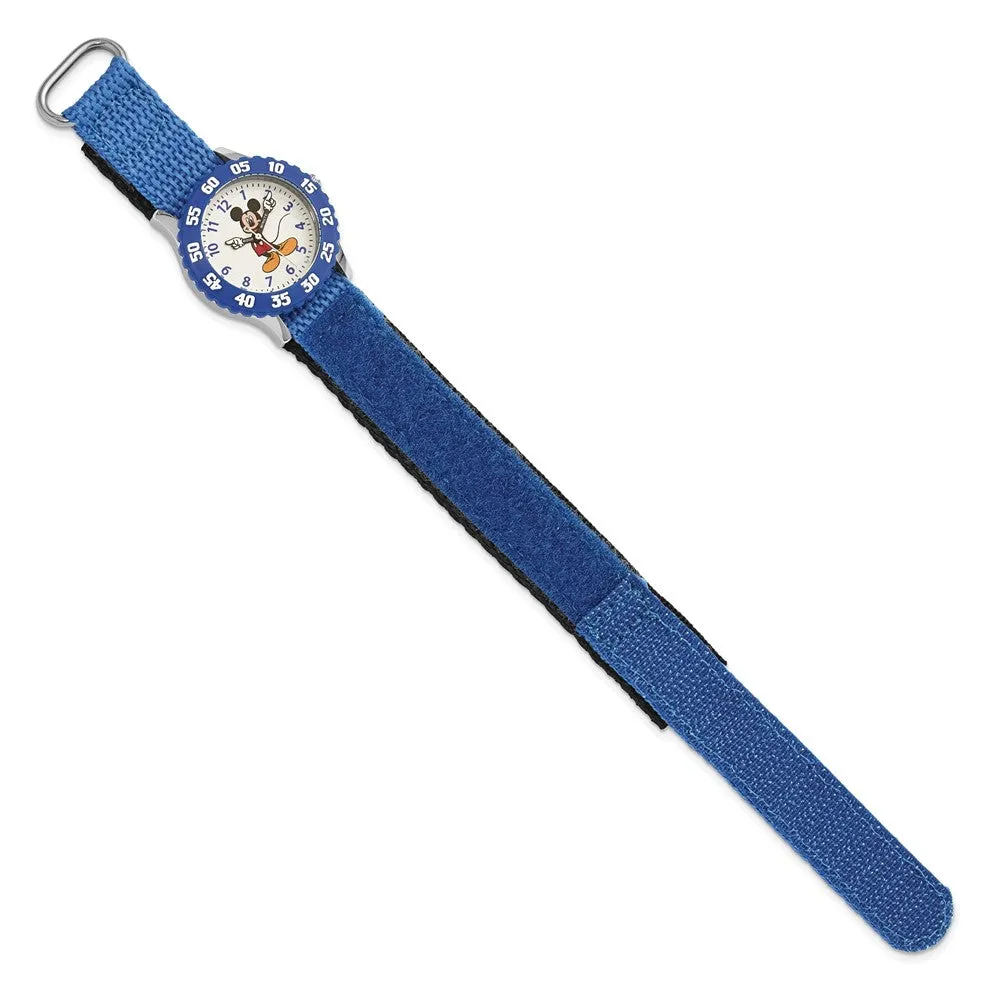 Kids Mickey Mouse Watch with Blue Strap - Time Teacher Boys Disney