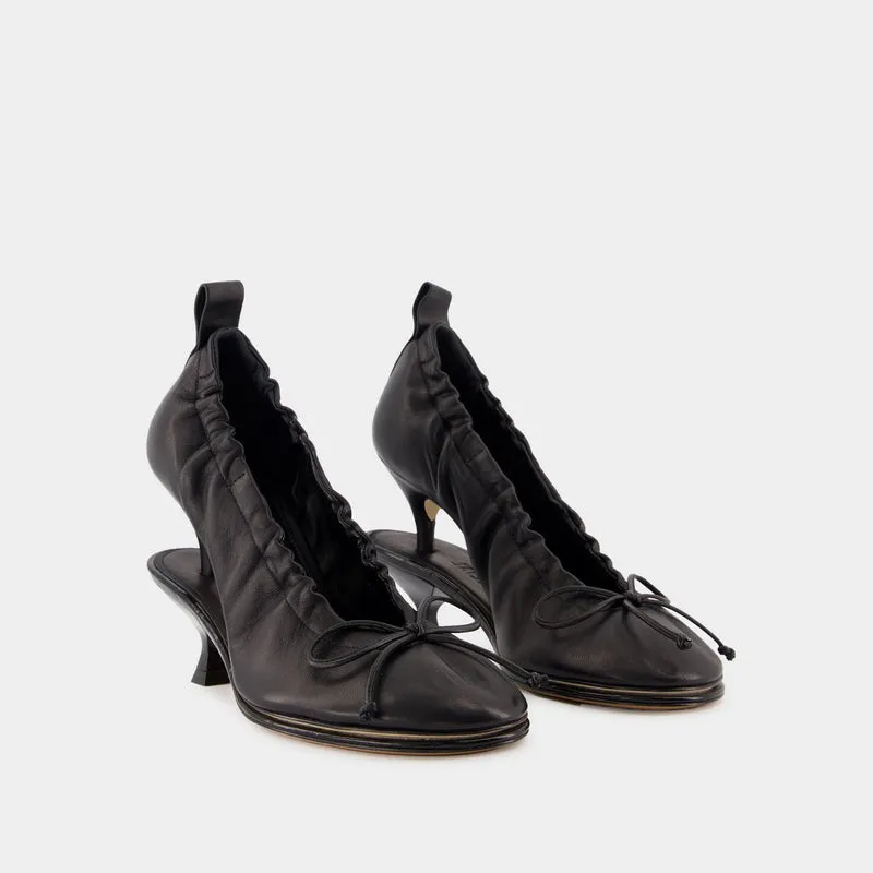 Les Doubles Ballerines Pumps - Jacquemus - Leather - Black