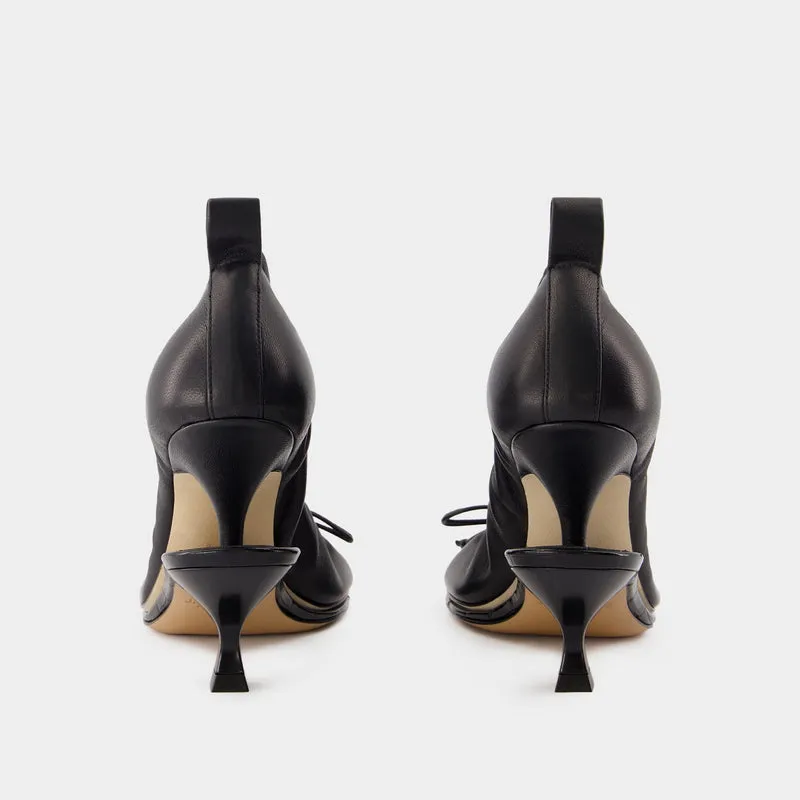 Les Doubles Ballerines Pumps - Jacquemus - Leather - Black