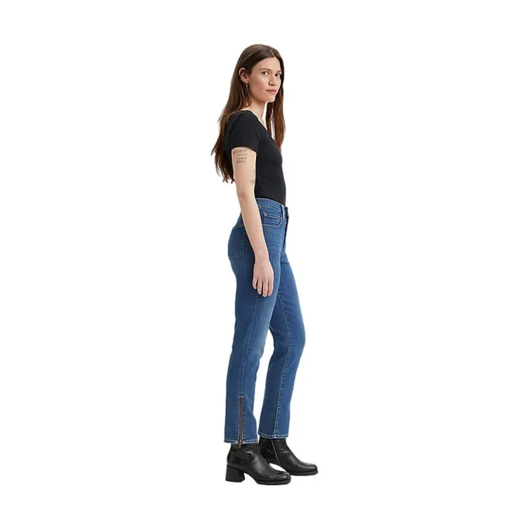 LEVI'S 724 High Rise Slim Straight Blue Jeans Women