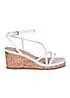 White Strappy Wedges Aminah