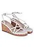 White Strappy Wedges Aminah