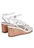 White Strappy Wedges Aminah