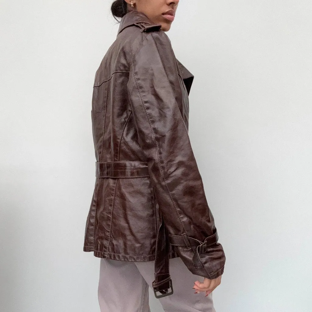 List Leather Jacket - Medium Brown Leather