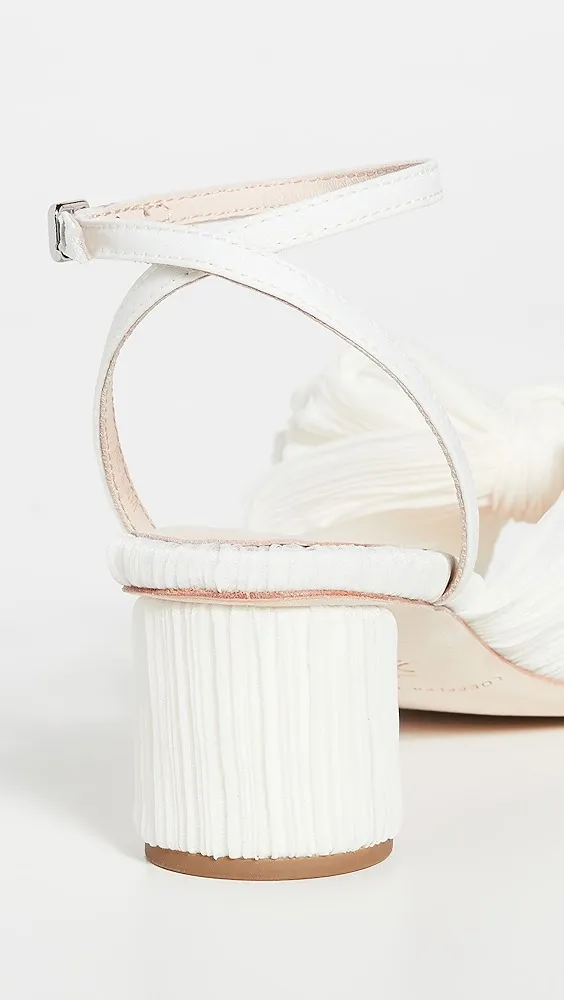 Loeffler Randall   Dahlia Pleated Bow Heels with Ankle Strap 