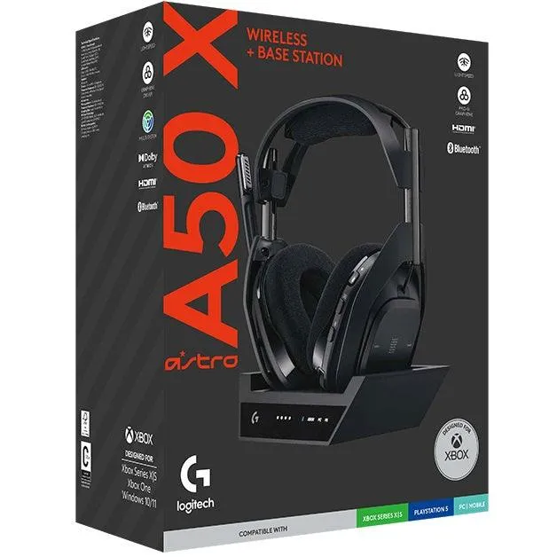 Logitech Astro A50 X LIGHTSPEED Wireless Gaming Headset Black