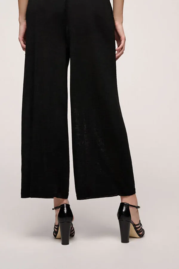 Luisa Spagnoli CUPOLINO BLACK KNIT TROUSERS