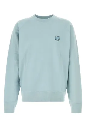 Maison Kitsune Light Blue Cotton Sweatshirt