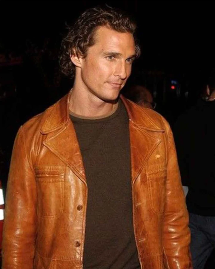 Brown Leather Jacket by Matthew McConaughey