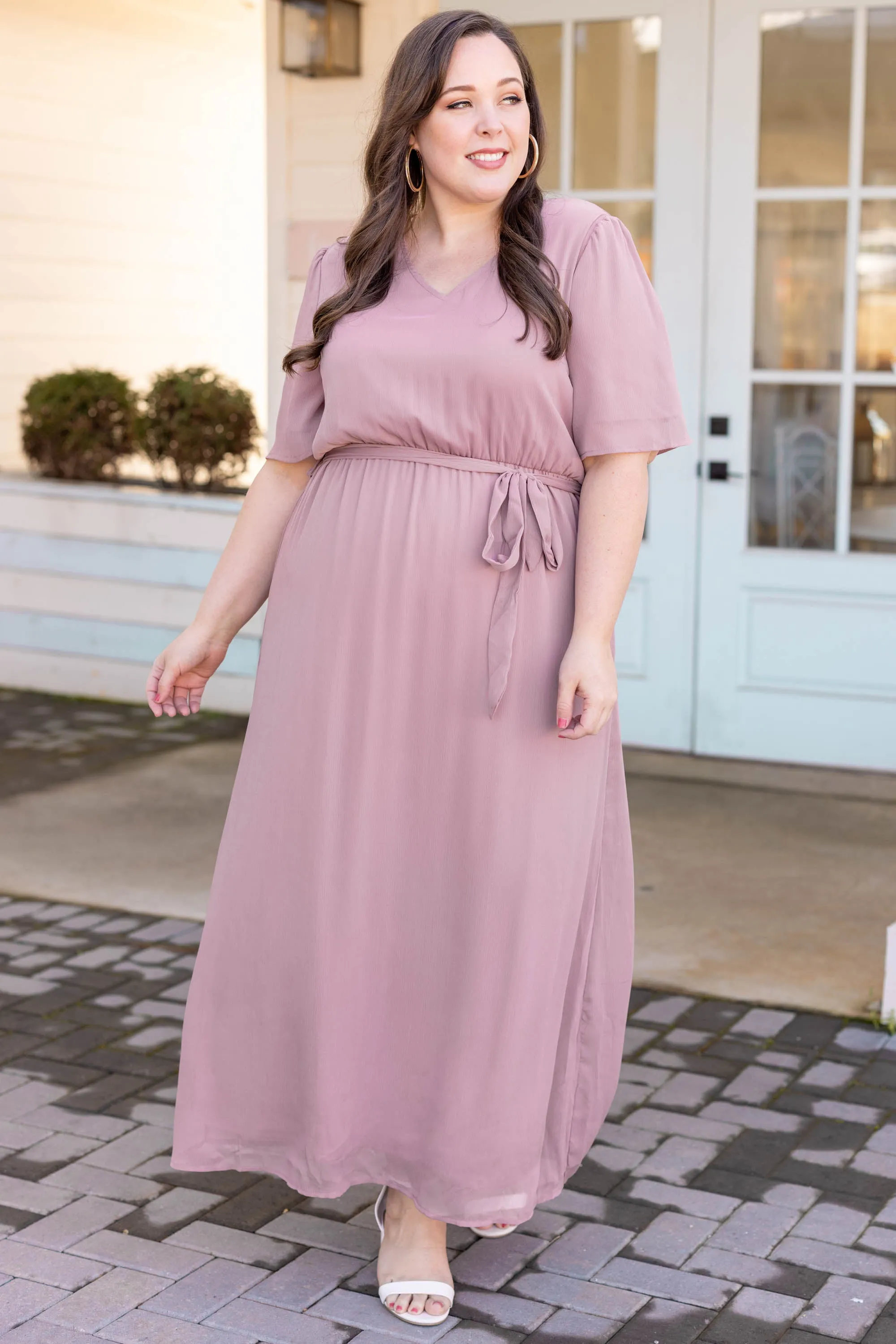 Mauve Dress that Captivates from the Start - Shop Now