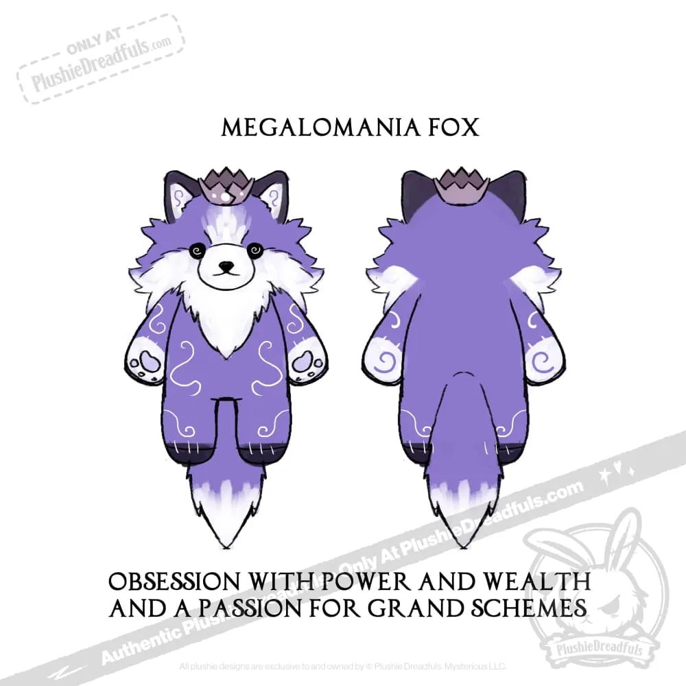 Megalomaniac Fox Plush Stuffed Animal by Plushie Dreadfuls