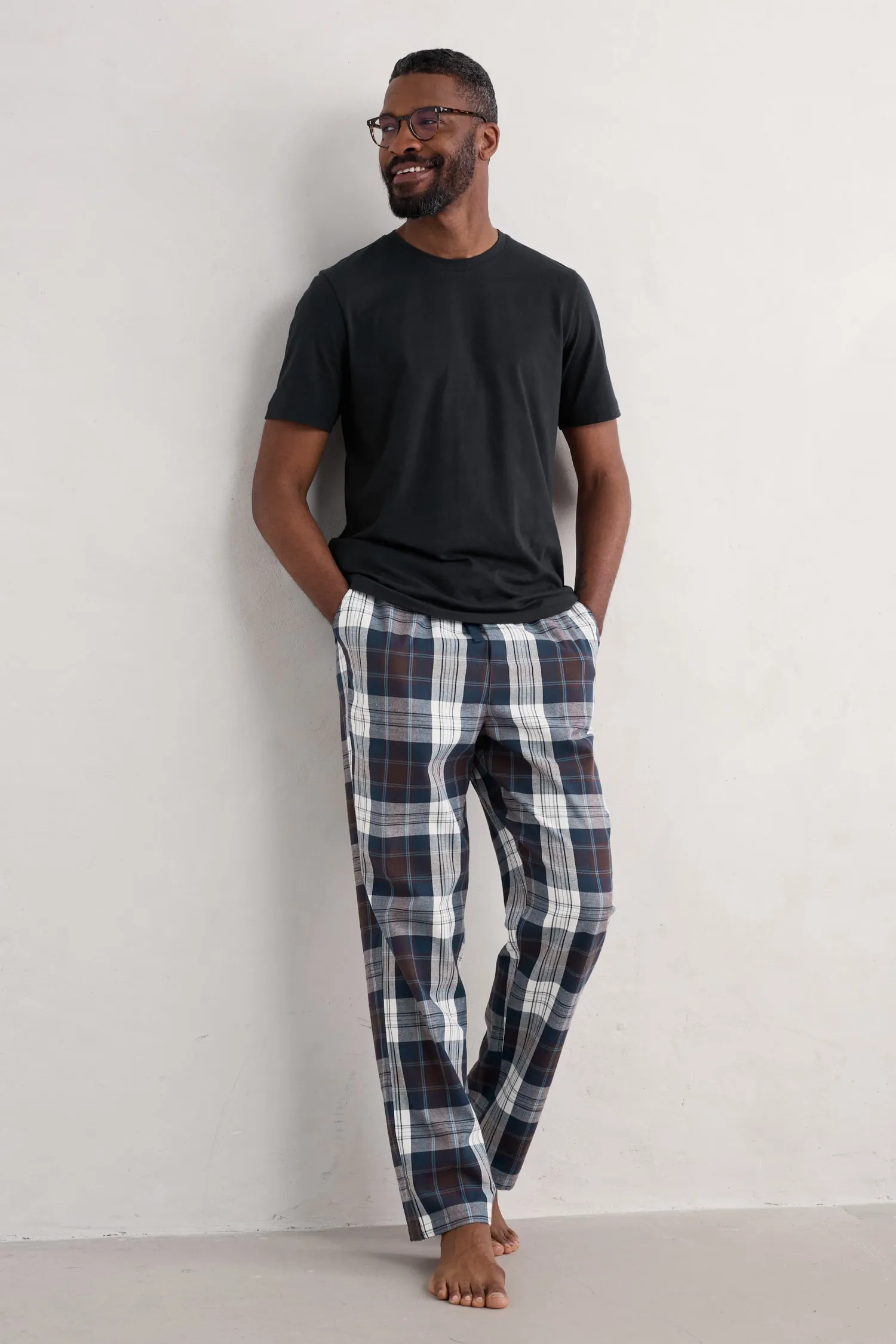 Men's Connerton Checked Flannel Pyjama Trousers (GOTS)