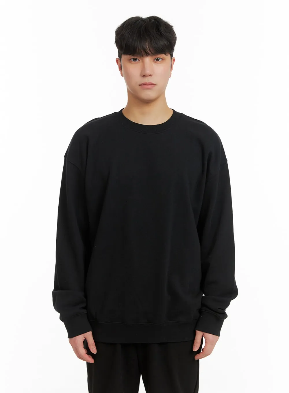 Classic Black Men's Crewneck Sweatshirt