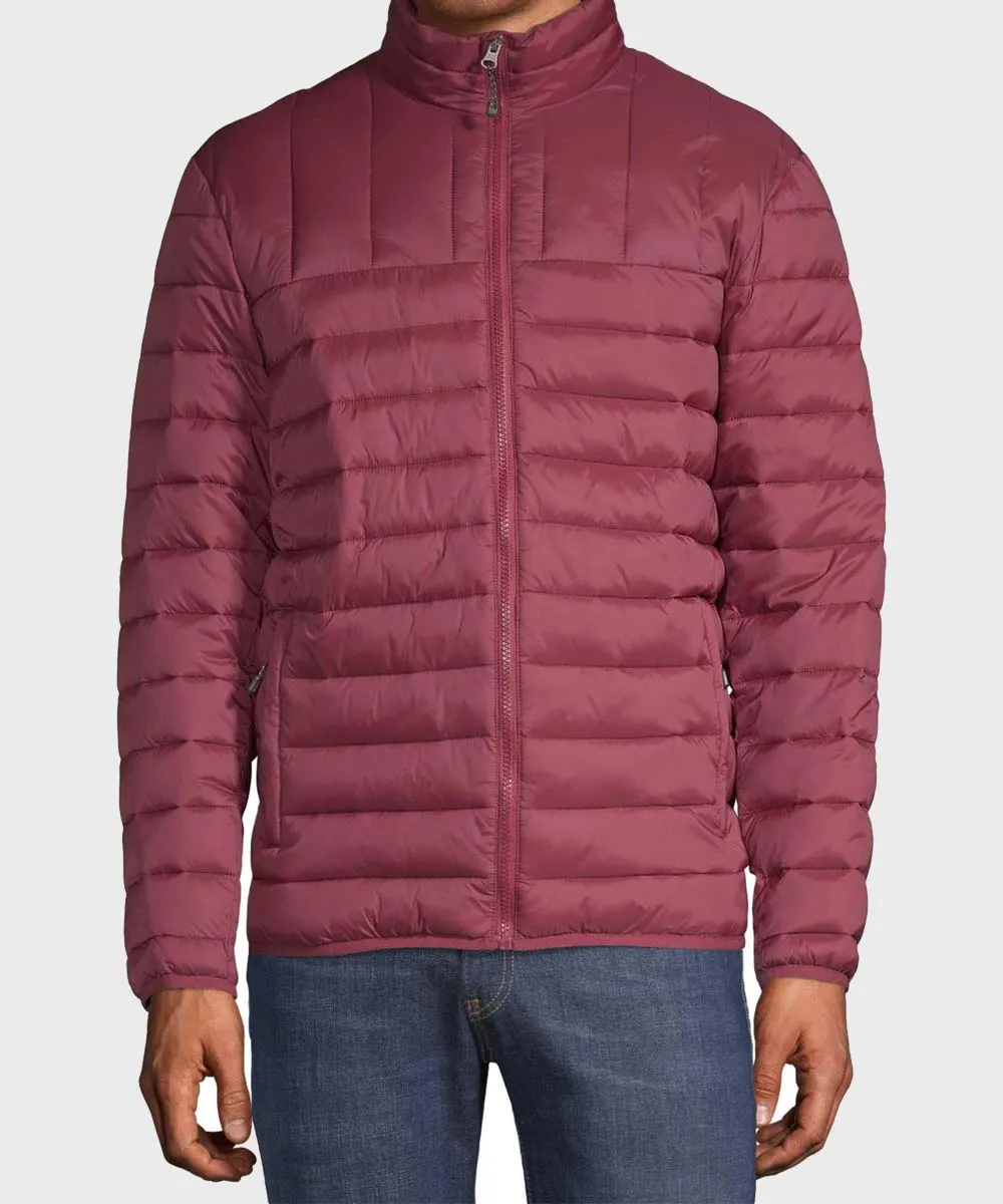 Mens Maroon Down Jacket