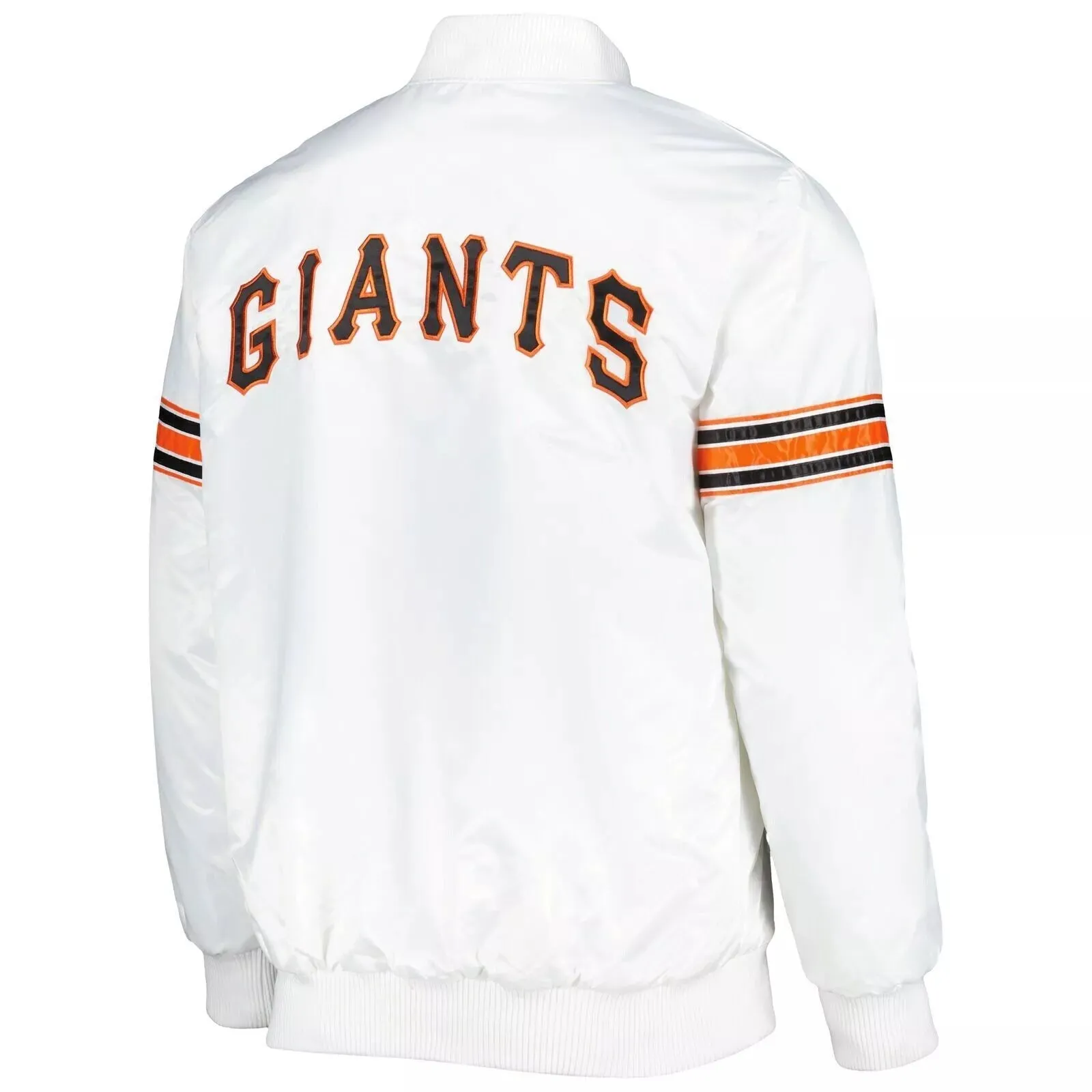 Men's White Satin San Francisco Giants Power Forward Full-Snap Varsity Jacket