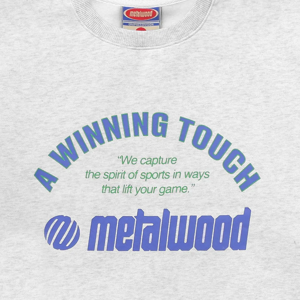 METALWOOD WINNING TOUCH CREWNECK SWEATSHIRT // HEATHER GREY