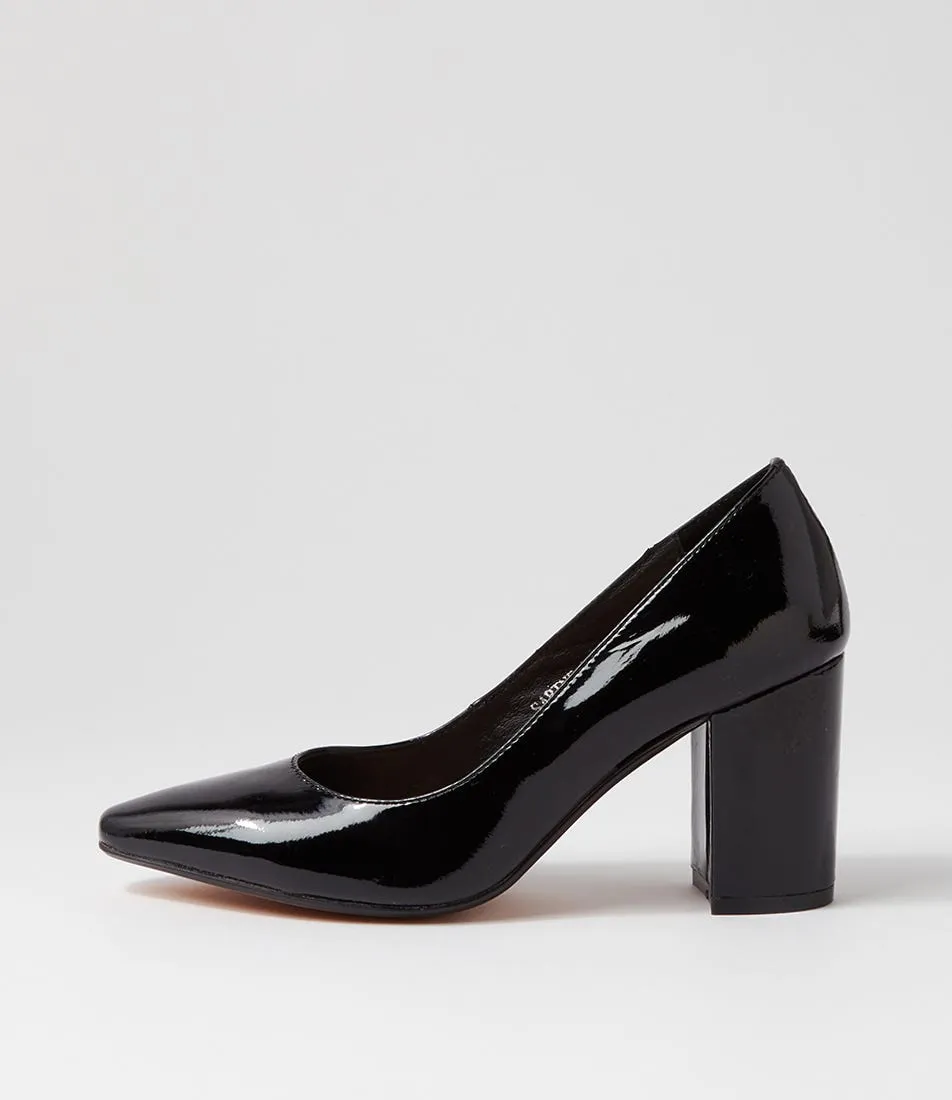 MIDAS Sabine Black Patent Leather Heels