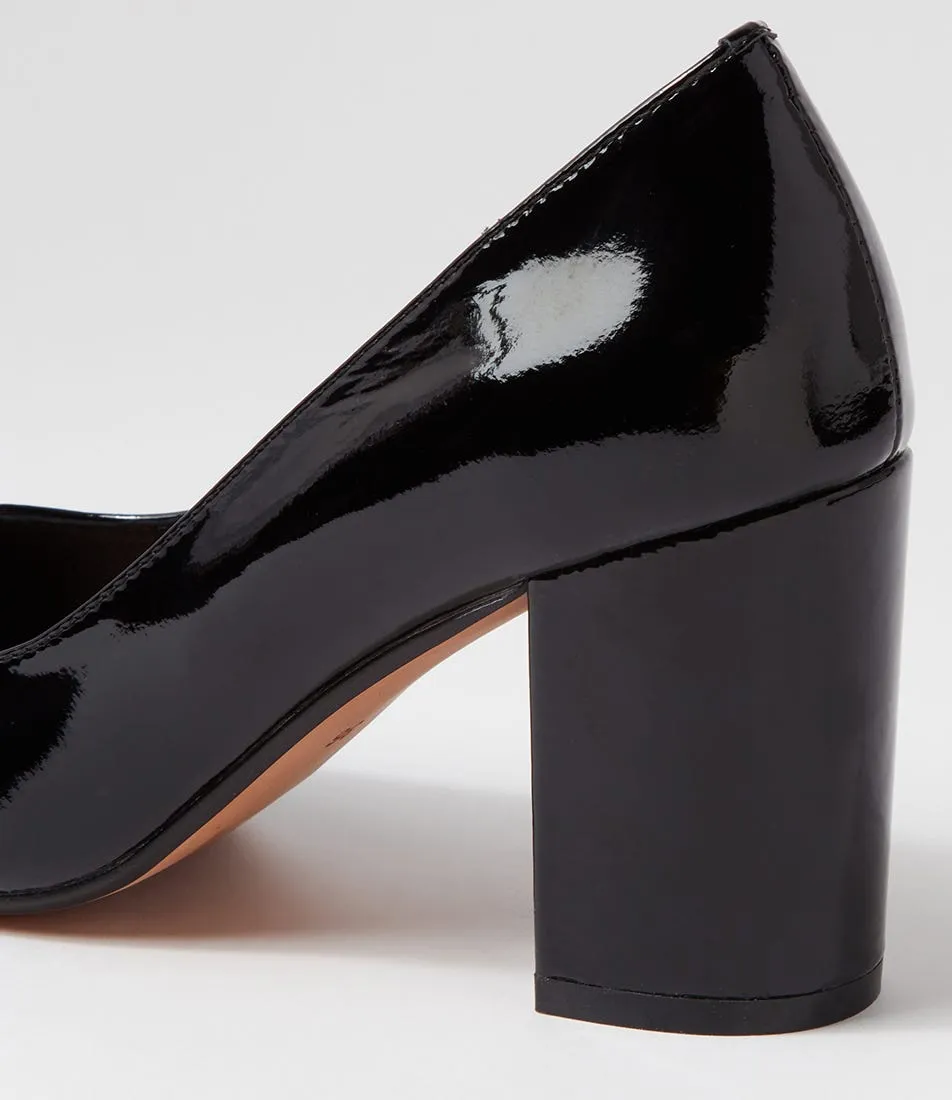 MIDAS Sabine Black Patent Leather Heels