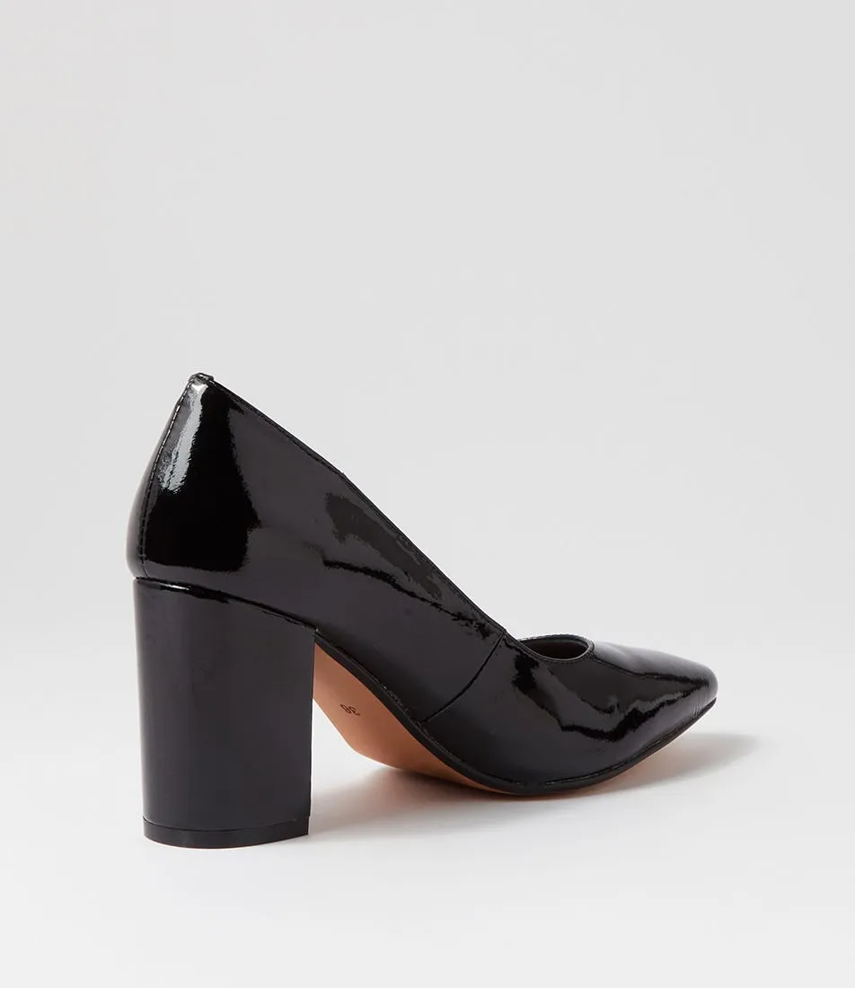 MIDAS Sabine Black Patent Leather Heels