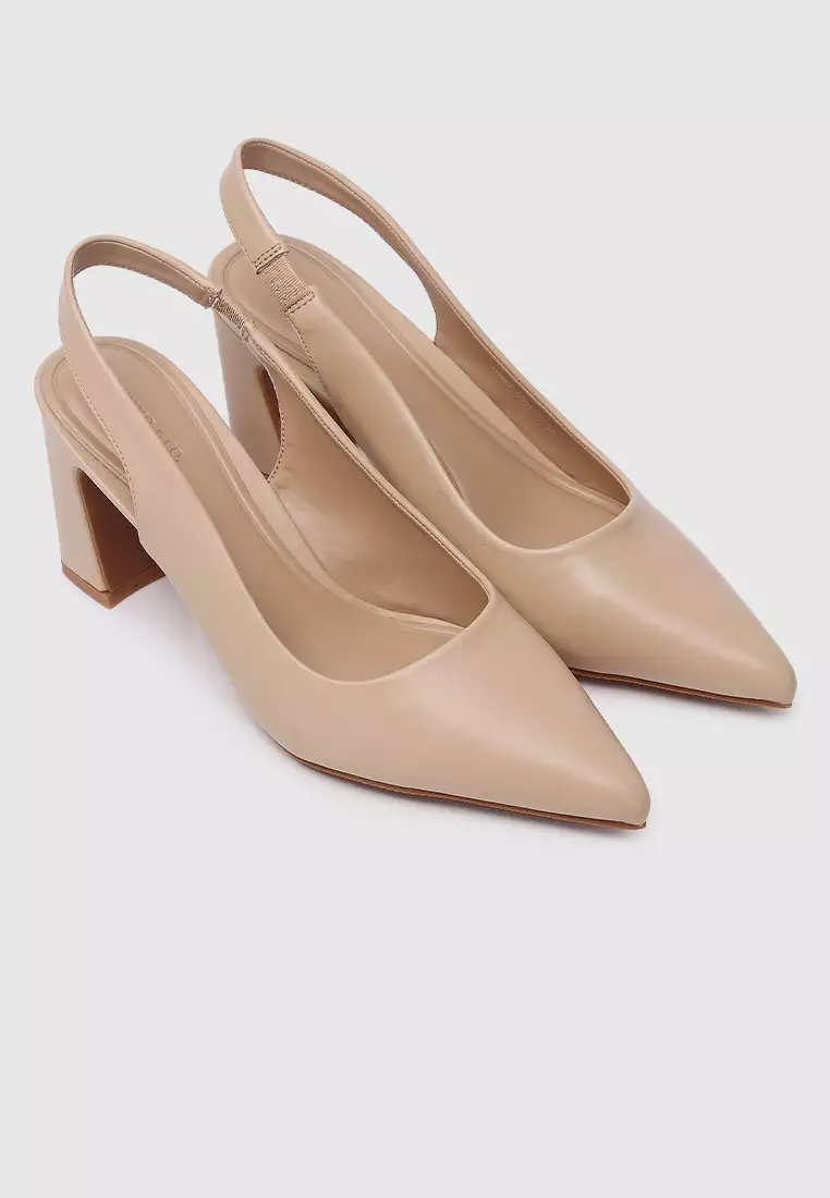 Milliot & Co. Jirina Slingback Heels