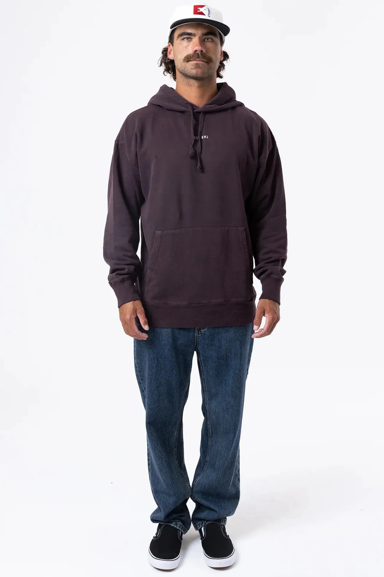 Minimal Thrills Slouch Pull On Hood Deep Plum