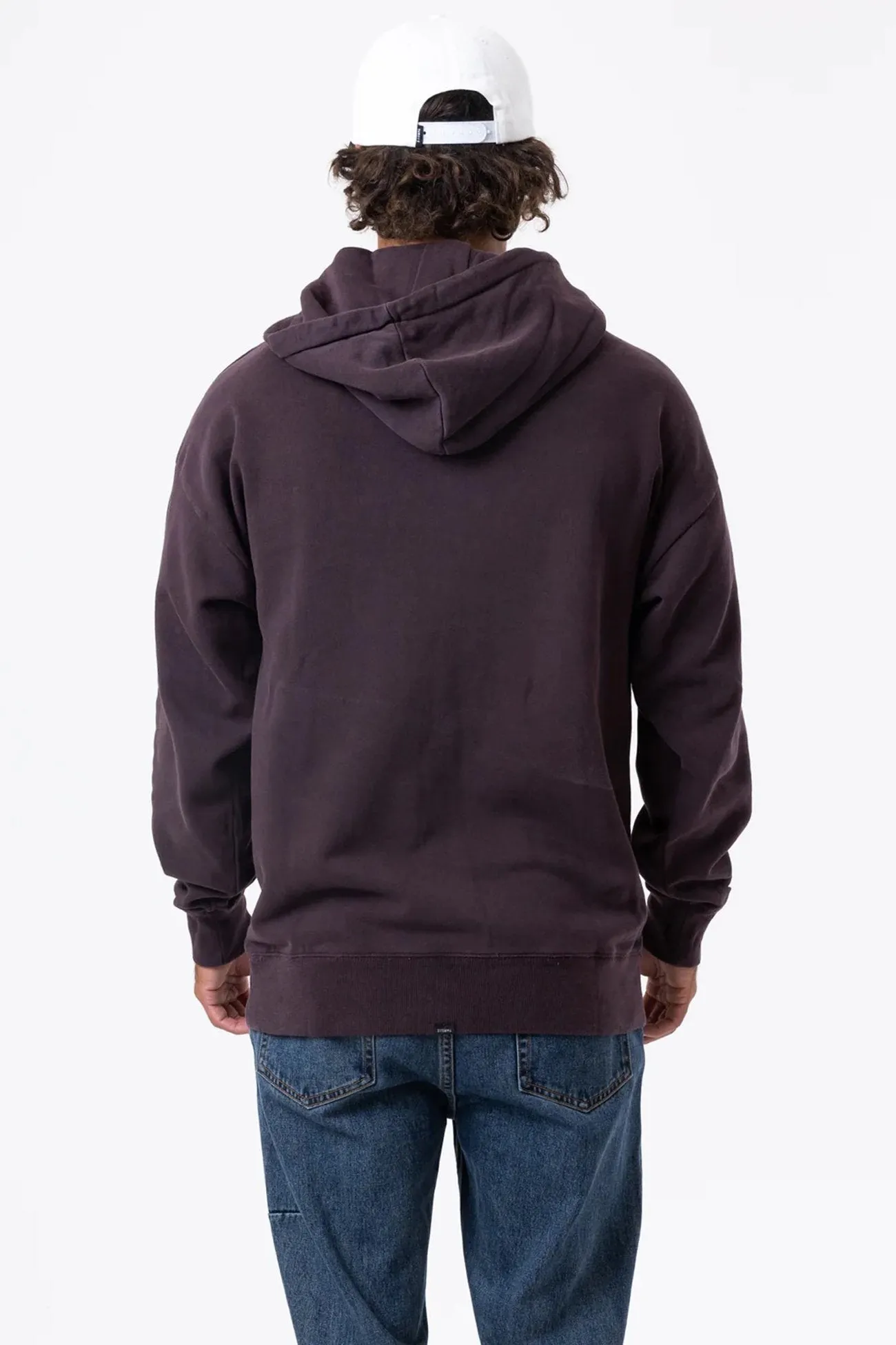 Minimal Thrills Slouch Pull On Hood Deep Plum